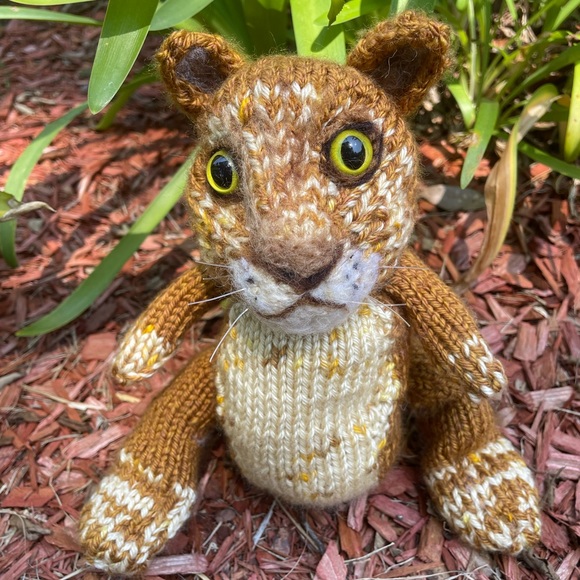Hand Crafted Other - Custom made to order - Hand crafted knit and needle felted cat kitten artisan